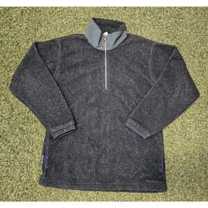 Vintage COLUMBIA 1/4 Zip Medium Fleece Pullover Sweater Made in USA Green